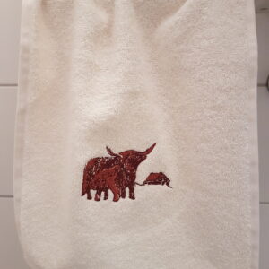 Gästehandtuch, 30 x 50, bestickt, Baumwolle