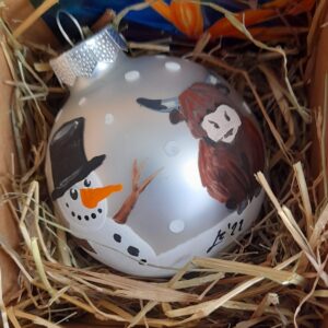 Weihnachtskugel handbemalt klein