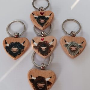 Schüsselanhänger Holz herzförmig