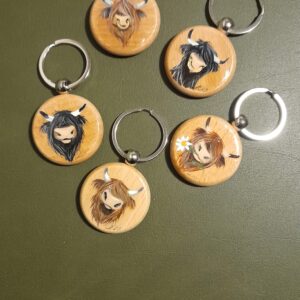 Schüsselanhänger Holz rund